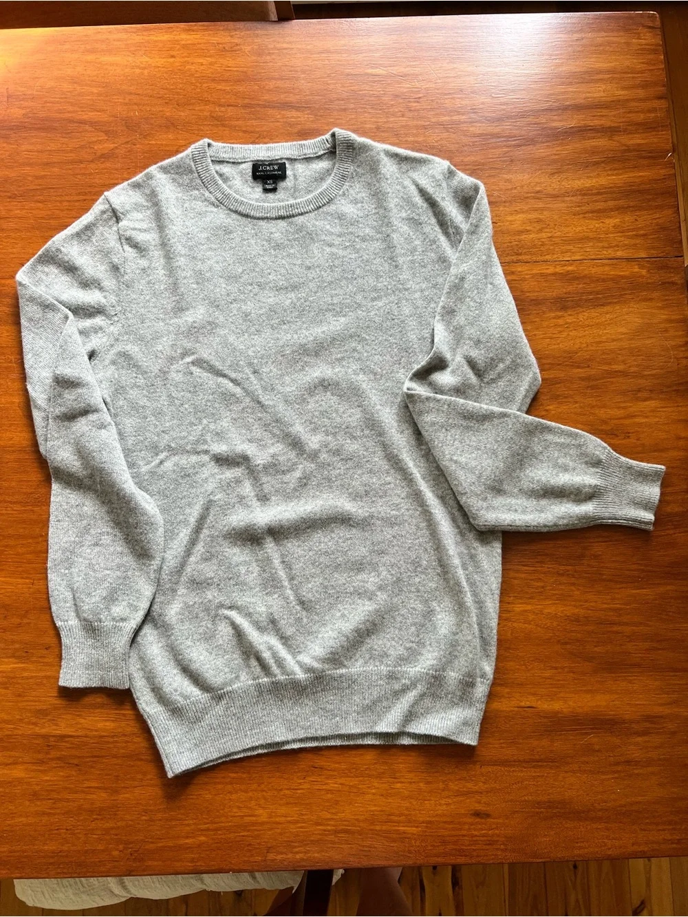 PAIR of J. Crew Men’s 100% Cashmere Gray Crew Neck Sweaters Size XS